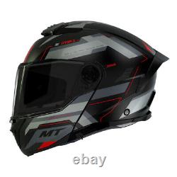 Modular Helmet MT Helmets Atom 2 SV Bast D5 Black Matte Gray