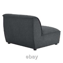 Modway Compromise Fabric Upholstered 5-Piece Sectional Sofa in Charcoal