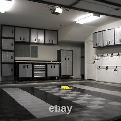 Motofloor Modular Garage Flooring Tiles, 48 Sq. Ft Box, Black & White New