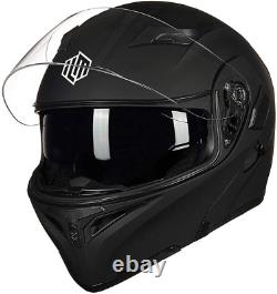 Motorcycle Dual Visor Flip up Modular Full Face Helmet DOT 6 Colors Model 9