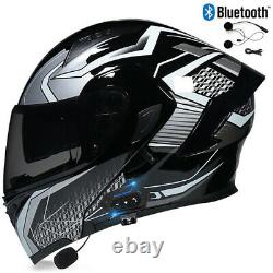Motorcycle Helmet Bluetooth Headset Modular Full Face Helmets Intercom Radio DOT