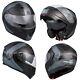 Motorcycle Helmet Modular Flip Up Ckx Flex Rsv Chicane Xsmall Black Grey