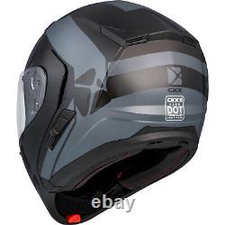 Motorcycle Helmet Modular Flip Up CKX Flex RSV Chicane XSmall Black Grey