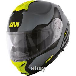 Motorcycle Helmet Modular GIVI X21 HX21 Spirit Grey Black Yellow Fluo Size M