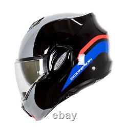 Motorcycle Helmet Openable Scorpion Exo Tech Strength Black Grey Red Blue TG L