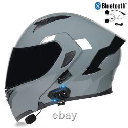 Motorcycle Helmet With Bluetooth Headset Modular Flip Up Full Face Helmets