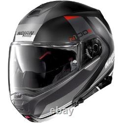 Nolan N100-5 Modular Motorcycle Helmet Hilltop Flat Black/Grey 3XL