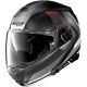 Nolan N100-5 Modular Motorcycle Helmet Hilltop Flat Black/grey Sm