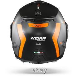 Nolan N100-5 Plus Distinctive 26 Flat Lava Grey Orange Modular Helmet Motorcy