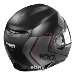 Nolan N100-5 Plus Modular Motorcycle Helmet Distinctive Black / Grey XX-Large