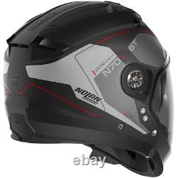 Nolan N70-2 GT Lakota Modular Motorcycle Helmet Black/Grey/Red Choose Size