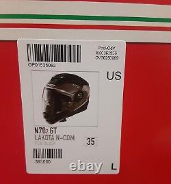 Nolan N70-2 GT Lakota Modular Motorcycle Helmet Black/Grey/Red Large