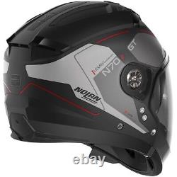 Nolan N70-2 GT Lakota Modular Motorcycle Helmet Black/Grey/Red X-Large