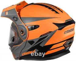 Open Box CastleX Adult CX950 Diverge Snowmobile Helmet Flo Org/Gray/Blk Large