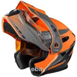 Open Box CastleX Adult CX950 Diverge Snowmobile Helmet Flo Org/Gray/Blk Medium