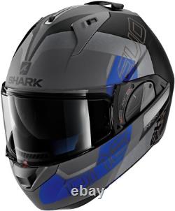 Open Box SHARK Adult EVO-ONE 2 Slasher Helmet Matte Dark/Grey/Black/Blue MD