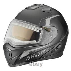 Polaris Eclipse 1.5 Modular Snowmobile Helmet Electric Shield Racing Black/Grey