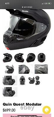 Quin Design Quest Modular Motorcycle Helmet SIZE EXTRA SMALL