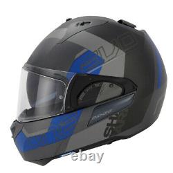 SHARK EVO-ONE 2 Slasher Matte HE9715DAKBL Modular Helmet, Large, Grey/Black/Blue