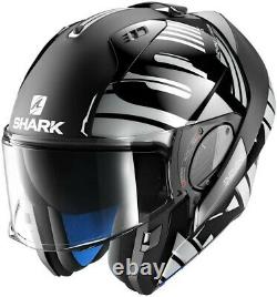 SHARK Helmets EVO-ONE 2 Lithion Dual Modular Helmet Medium Black/Chrome