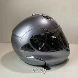 SHOEI Multitec Motorcyle Helmet Sz Large Gloss Gunmetal Grey 7 3/8 7 1/2 USED