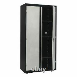 Sandusky Gf3f361872-M9 Modular Storage Cabinet, Gray/Black