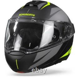 Schuberth C4 Pro Merak Black Yellow Modular Helmet Motorcycle Helmet New! F