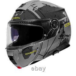 Schuberth C5 Globe Grey Black Modular Helmet Motorcycle Helmet New! Fast Sh