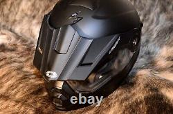 Scorpion EXO-AT950 Snow Solid Black Matte With Dual Lens Shield Helmet DOT LARGE