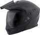 Scorpion Exo-at950 Snow Solid Black Matte With Dual Lens Shield Helmet Dot Large