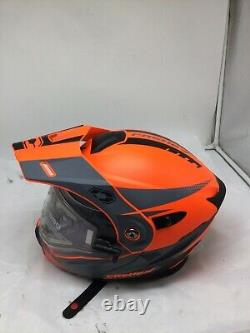 Scorpion EXO Castle New Heated Shield Modular Snowmobile Helmet Orange/Gray LG