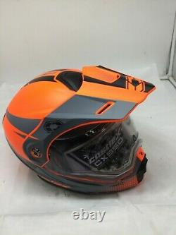 Scorpion EXO Castle New Heated Shield Modular Snowmobile Helmet Orange/Gray LG