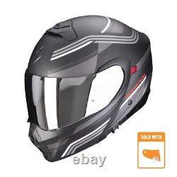 Scorpion Exo-930 Multi Matt Black-Silver Modular Helmet New! Fast Shipping