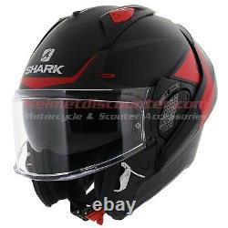 Shark EVO-GT Encke Matt Black Red Grey Motorcycle Flip Up Helmet Free Shipping