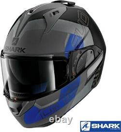Shark EVO-ONE 2 SLASHER Modular Flip-Up Helmet Matte Dark Grey/Black -Medium