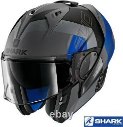 Shark EVO-ONE 2 SLASHER Modular Flip-Up Helmet Matte Dark Grey/Black -Medium