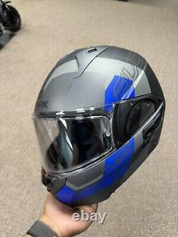 Shark EVO One 2 Slasher Helmet Matte Anthracite/Black/Blue Large
