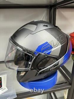 Shark EVO One 2 Slasher Helmet Matte Anthracite/Black/Blue Large