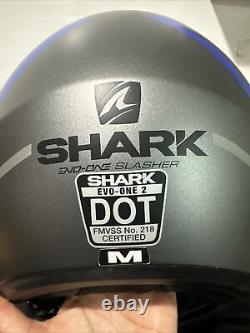Shark EVO One 2 Slasher Helmet Matte Anthracite/Black/Blue Medium