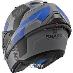 Shark EVO-One 2 Slasher Modular Helmet Gray/Black/Blue MD