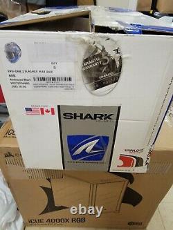 Shark EVO-One 2 Slasher Modular Helmet Gray/Black/Blue, Size Small