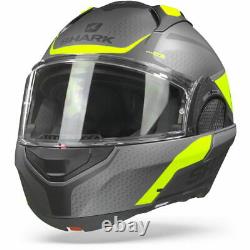Shark Evo Gt Encke Mat Anthracite Yellow Black Motorcycle Helmet New! Fast