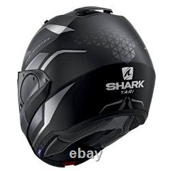 Shark Evo Modular Helmet Matt Black KMA Motorcycle Flip Up Front