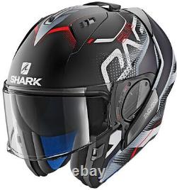 Shark Evo-One 2 Blank Matt Black Grey Modular Flip Front Motorcycle Helmet New