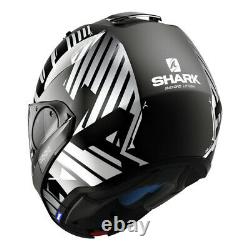 Shark Evo-One-2 Lithion Dual Black-Chrome-Dark Grey Helmet
