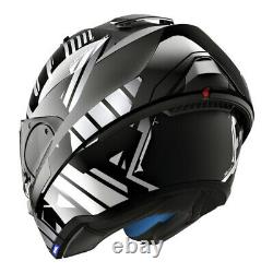 Shark Evo-One-2 Lithion Dual Black-Chrome-Dark Grey Helmet