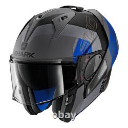 Shark Evo-One-2 Slasher Dark Grey-Black-Blue Helmet size 2X-Large