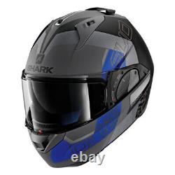 Shark Evo-One-2 Slasher Dark Grey-Black-Blue Helmet size Medium