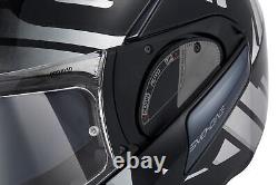 Shark Helmets Evo-One 2 Lithion Dual Large Black/Chrome/Gray Modular Helmet