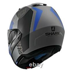 Shark Helmets Evo-One 2 Slasher X-Large Dark Gray/Black/Blue Modular Helmet